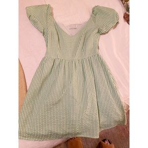 Green gingham babydoll dress!